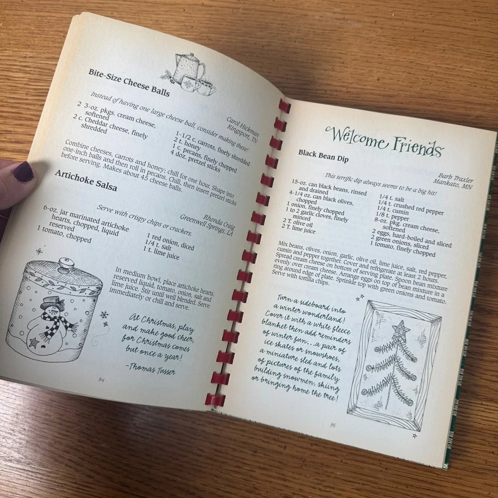 Gooseberry‎ Patch Christmas Pantry Cookbook Holiday Recipes Spiral Bound 1990s